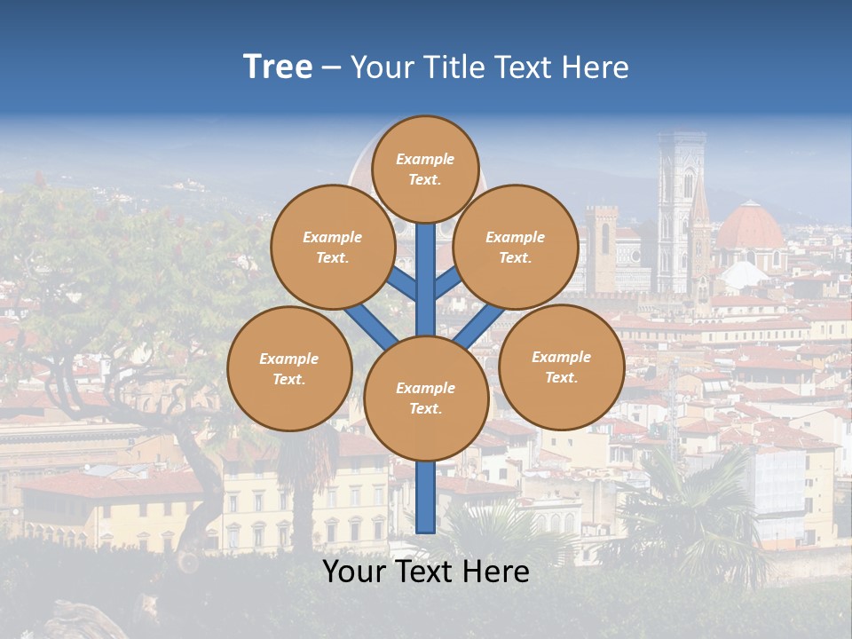 A View Of A City With A Dome In The Background PowerPoint Template