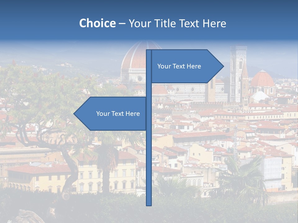 A View Of A City With A Dome In The Background PowerPoint Template