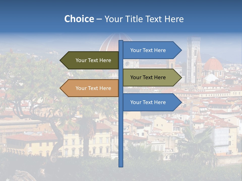 A View Of A City With A Dome In The Background PowerPoint Template