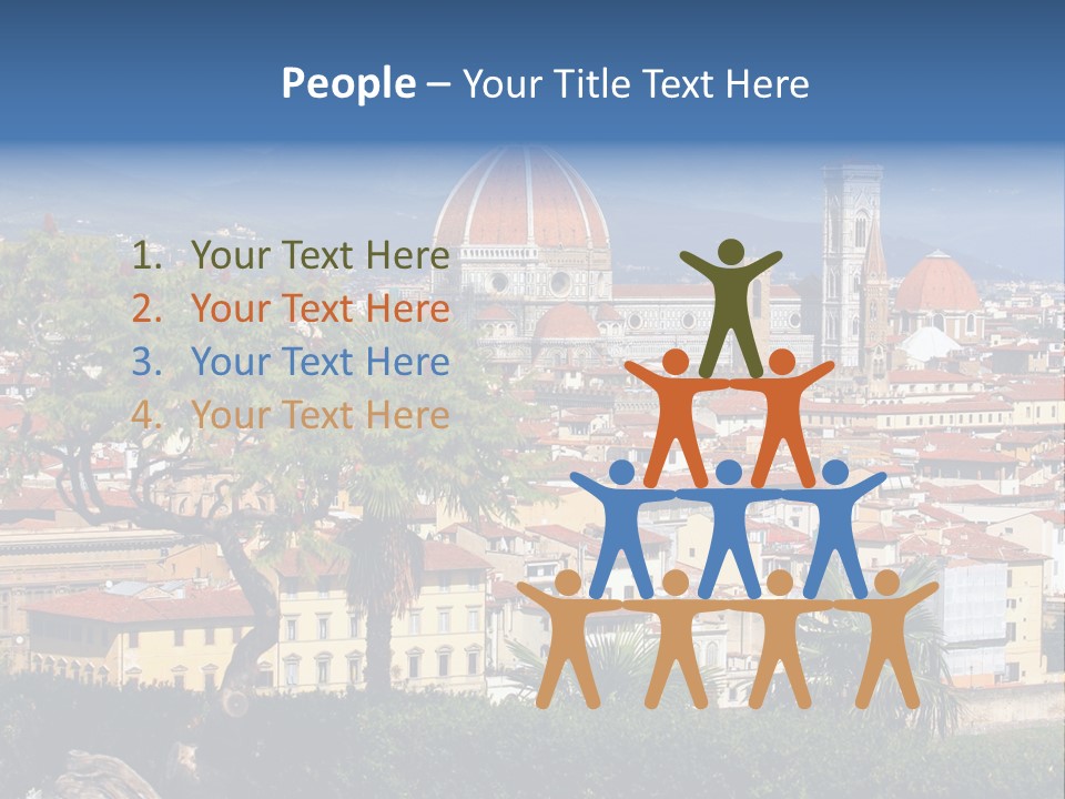 A View Of A City With A Dome In The Background PowerPoint Template