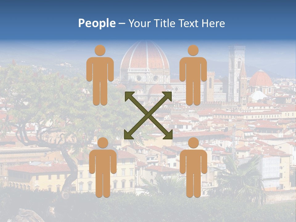 A View Of A City With A Dome In The Background PowerPoint Template