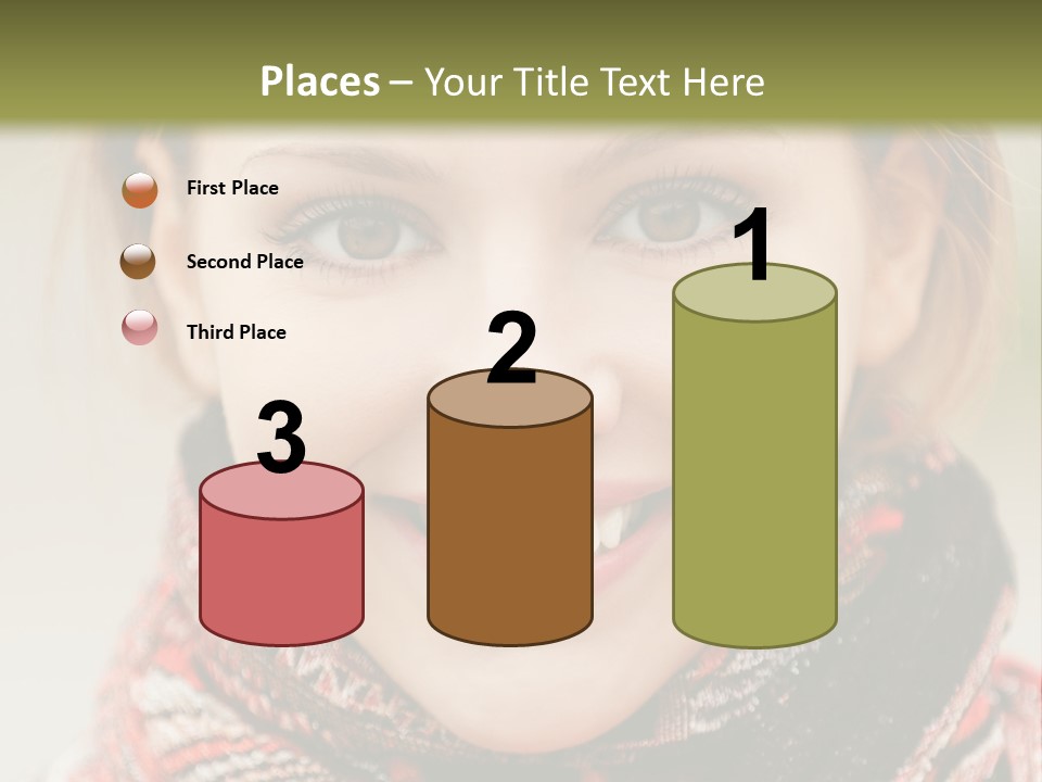 A Woman Smiling With A Scarf Around Her Neck PowerPoint Template