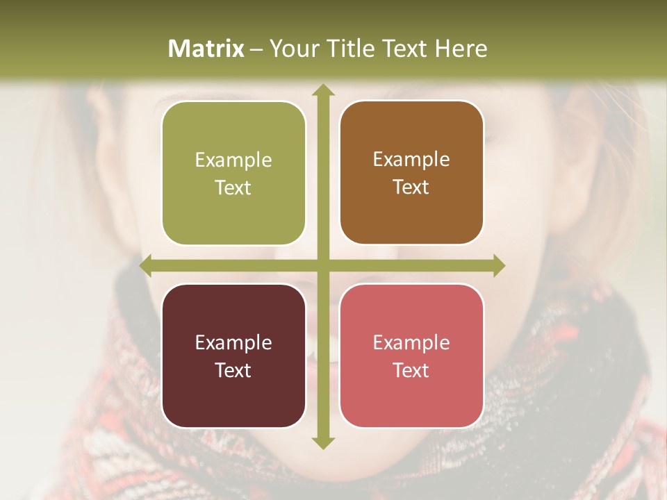 A Woman Smiling With A Scarf Around Her Neck PowerPoint Template