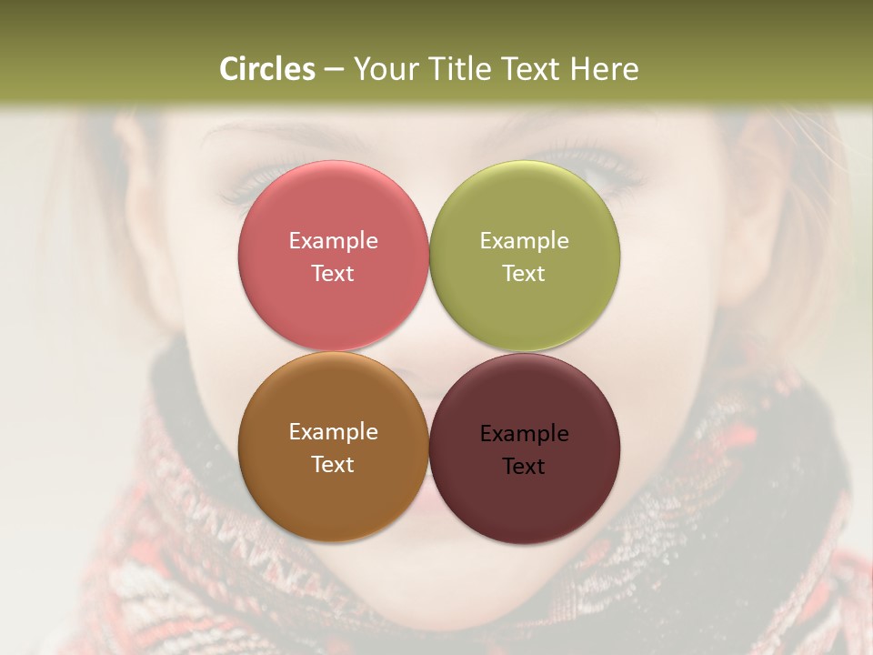 A Woman Smiling With A Scarf Around Her Neck PowerPoint Template