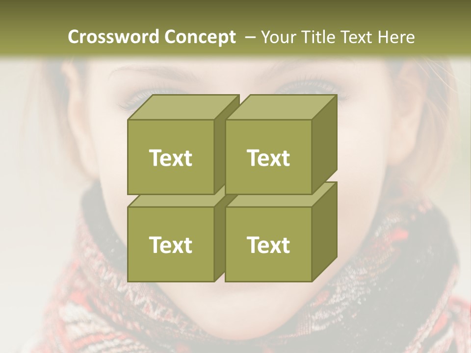 A Woman Smiling With A Scarf Around Her Neck PowerPoint Template