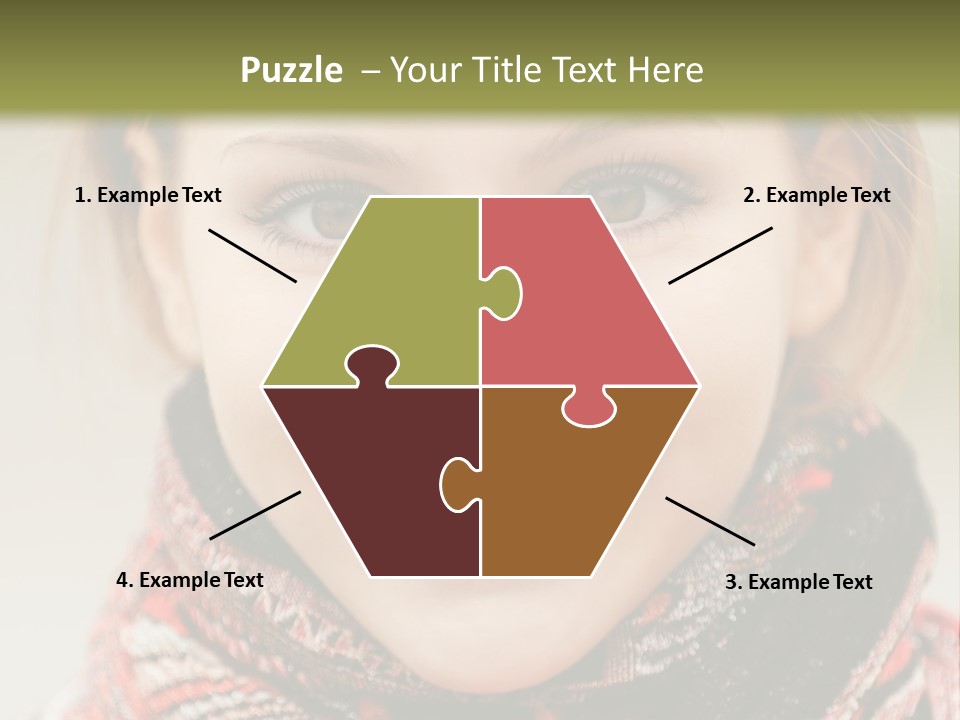 A Woman Smiling With A Scarf Around Her Neck PowerPoint Template