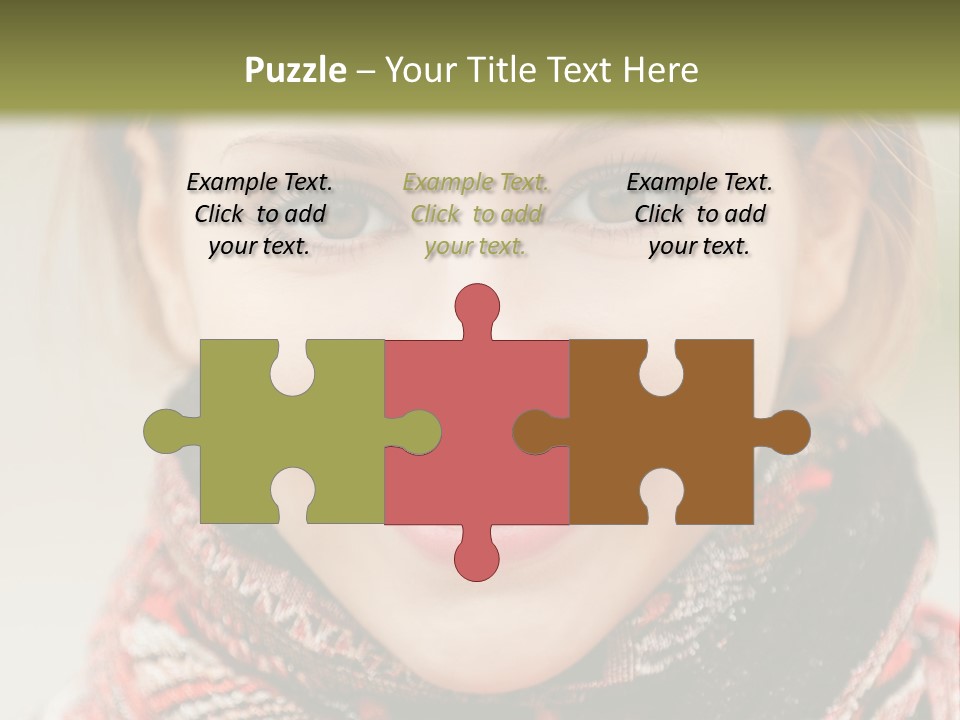 A Woman Smiling With A Scarf Around Her Neck PowerPoint Template