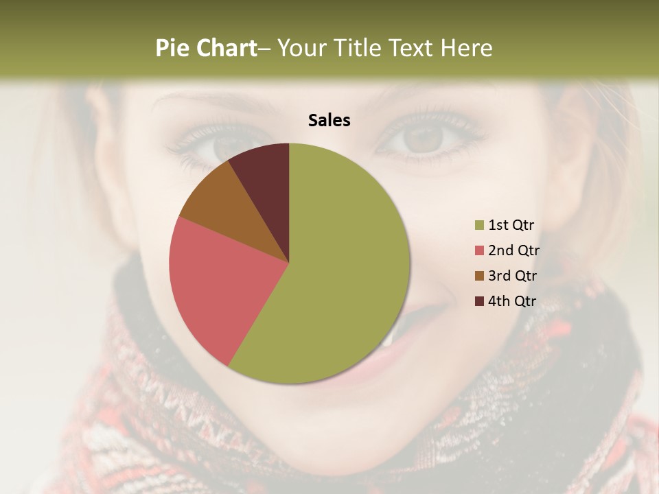 A Woman Smiling With A Scarf Around Her Neck PowerPoint Template