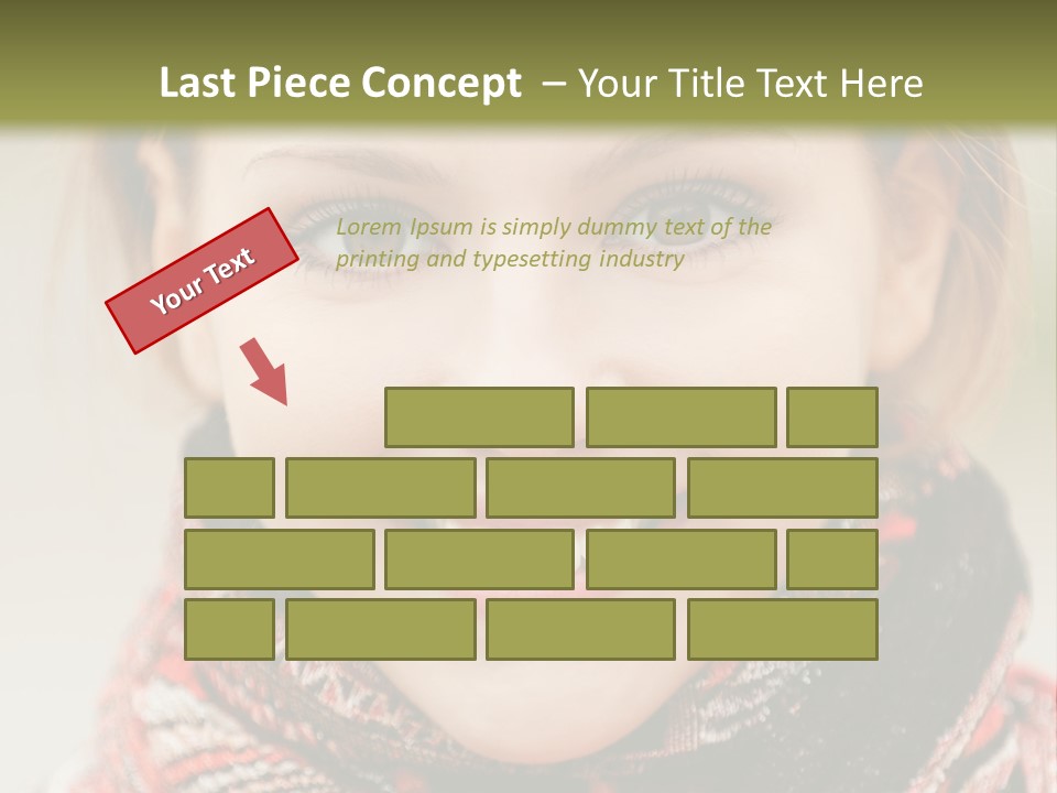 A Woman Smiling With A Scarf Around Her Neck PowerPoint Template