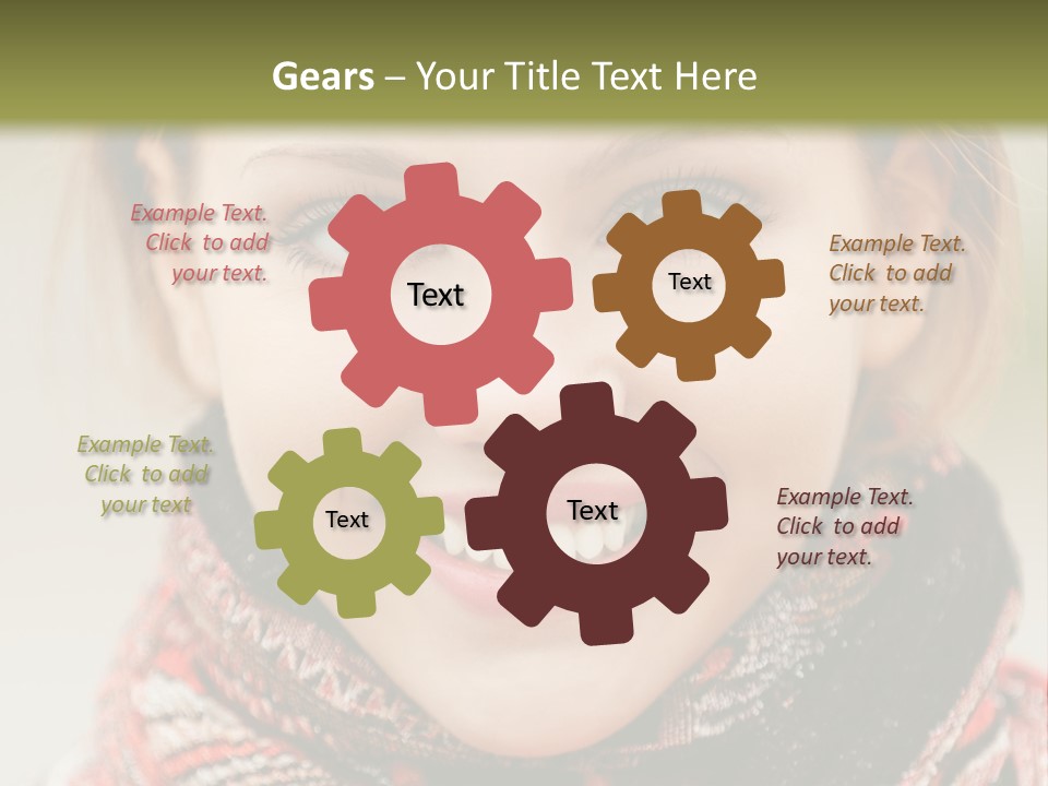 A Woman Smiling With A Scarf Around Her Neck PowerPoint Template