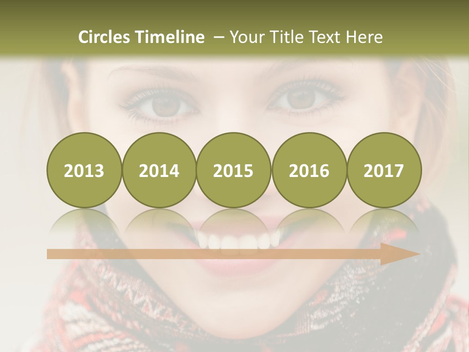 A Woman Smiling With A Scarf Around Her Neck PowerPoint Template