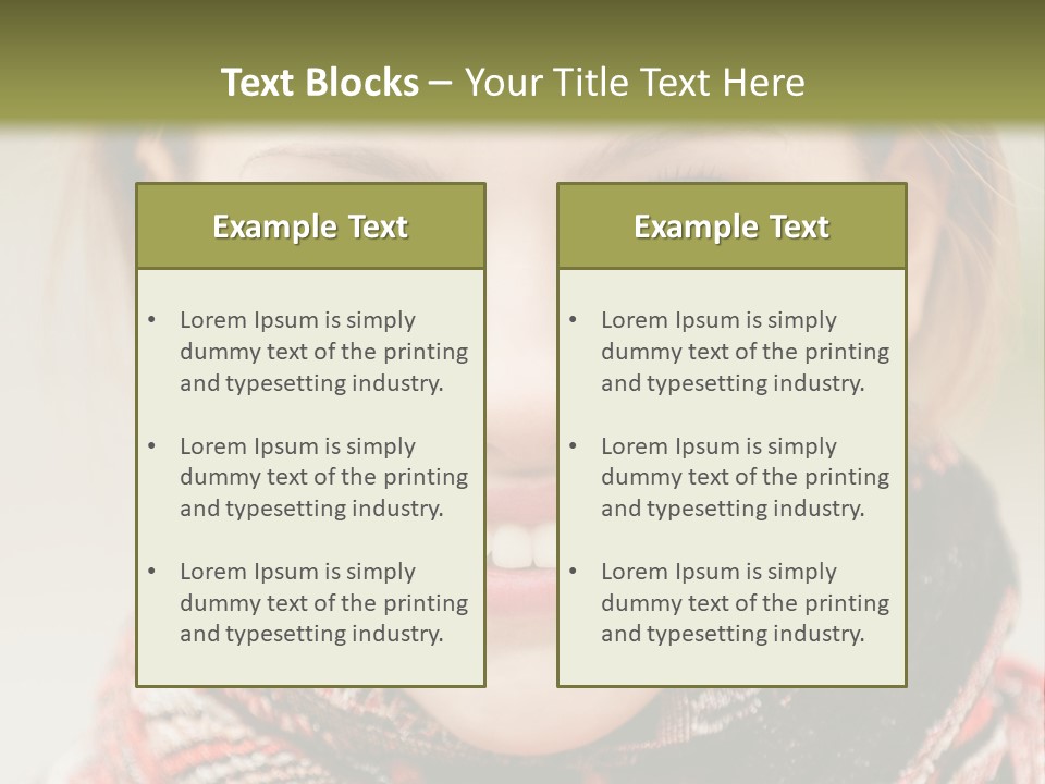 A Woman Smiling With A Scarf Around Her Neck PowerPoint Template