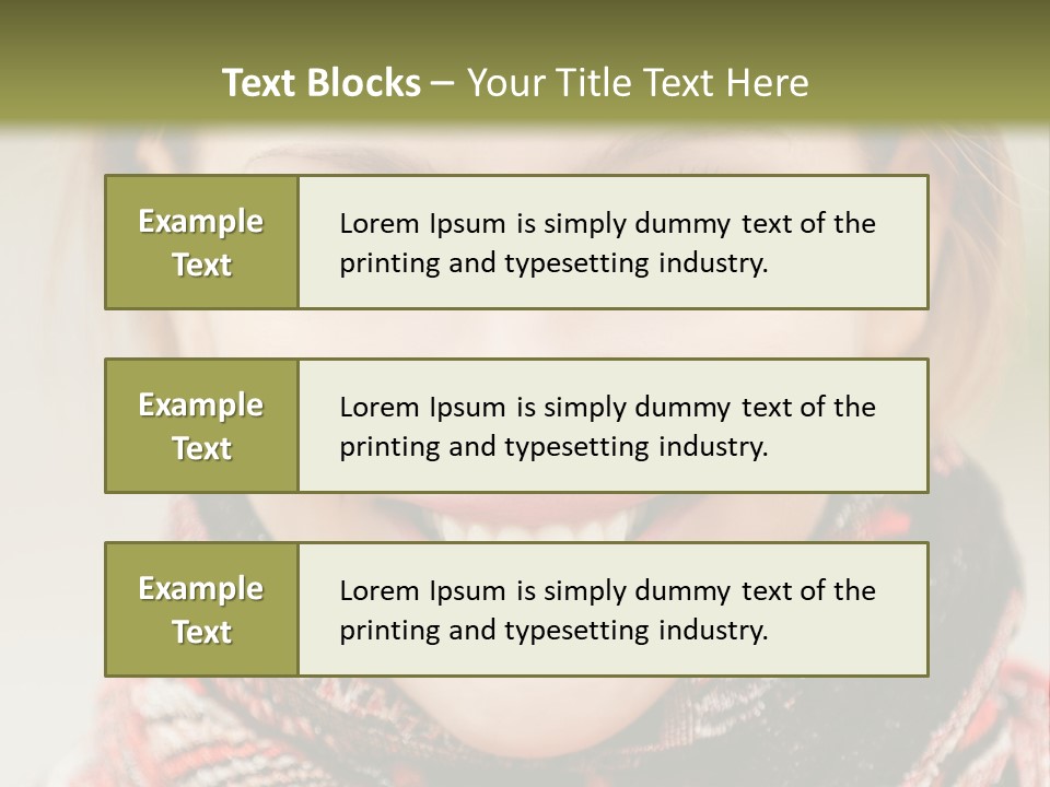 A Woman Smiling With A Scarf Around Her Neck PowerPoint Template
