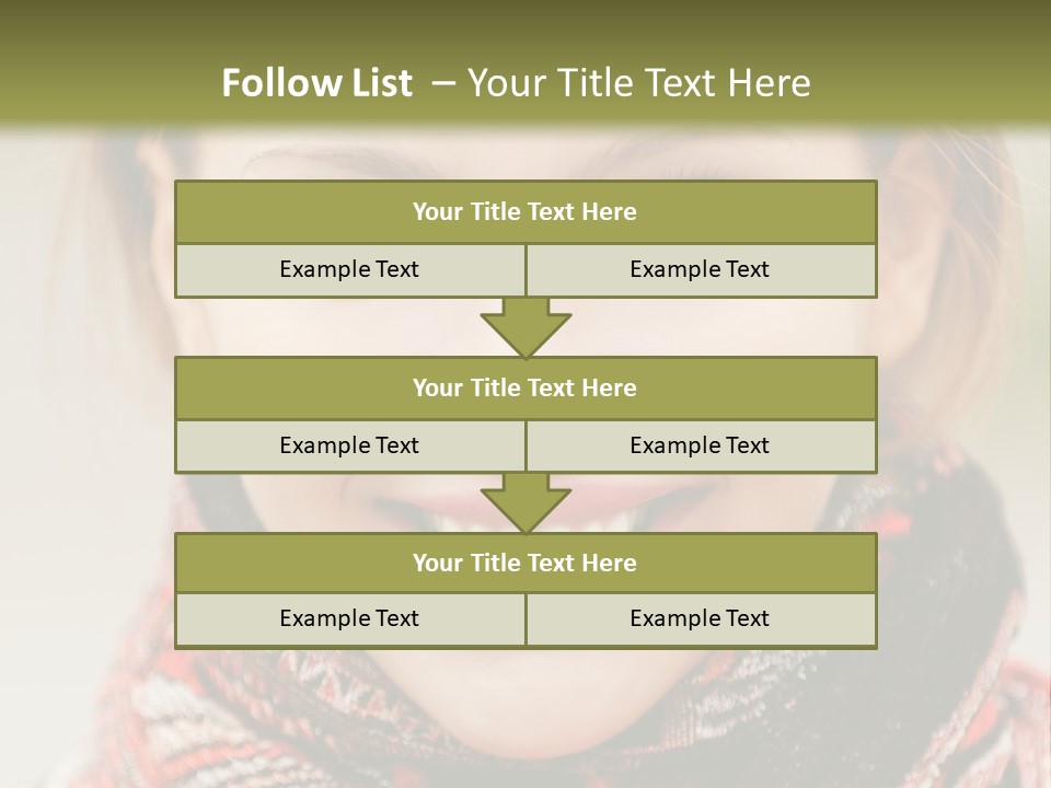 A Woman Smiling With A Scarf Around Her Neck PowerPoint Template