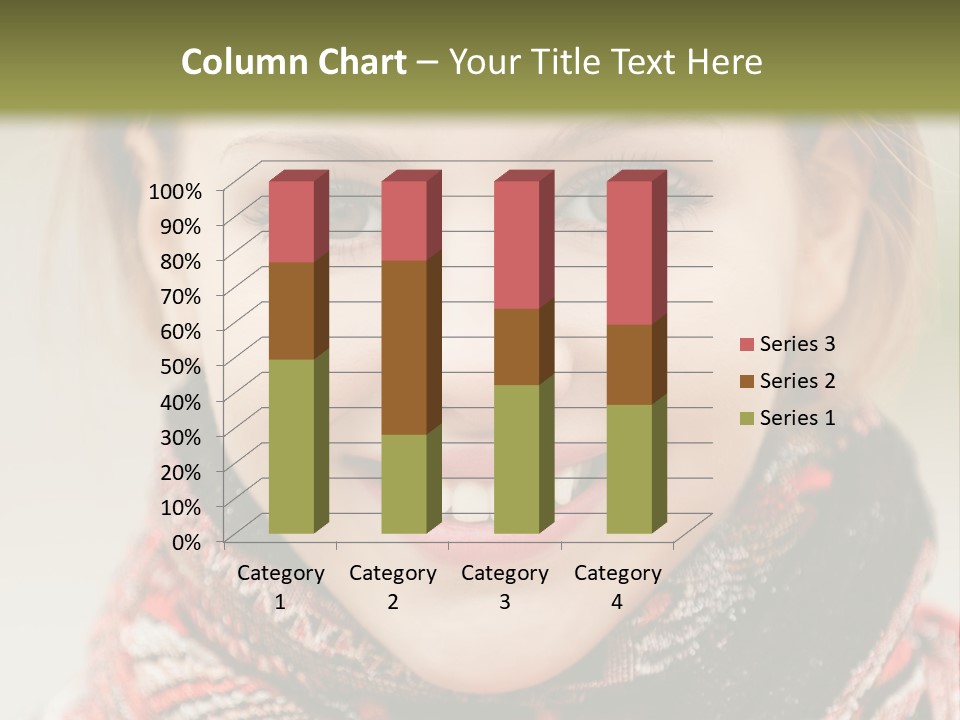 A Woman Smiling With A Scarf Around Her Neck PowerPoint Template