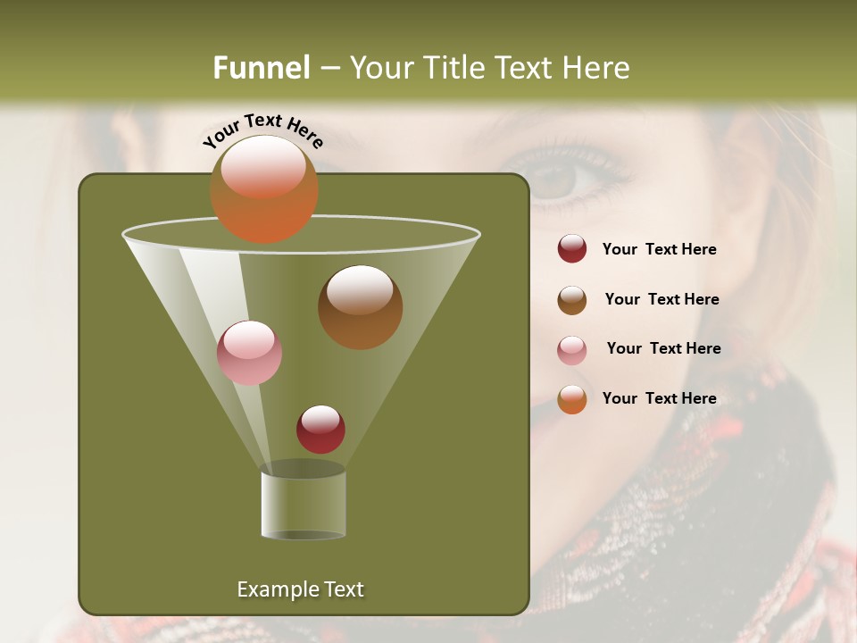 A Woman Smiling With A Scarf Around Her Neck PowerPoint Template