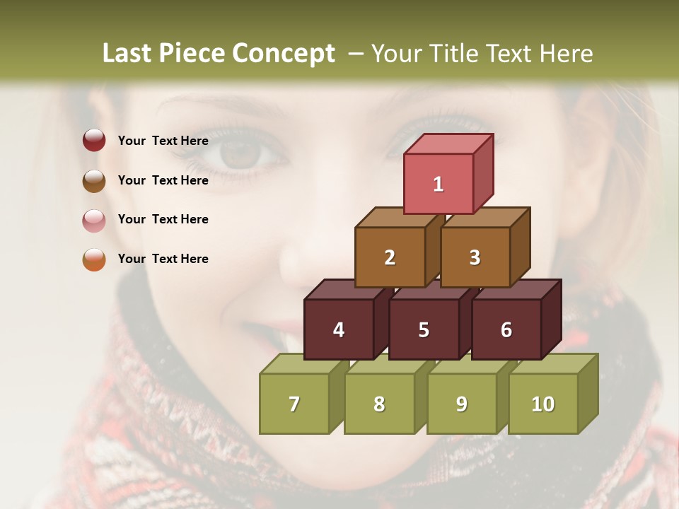 A Woman Smiling With A Scarf Around Her Neck PowerPoint Template