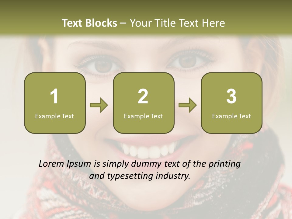A Woman Smiling With A Scarf Around Her Neck PowerPoint Template
