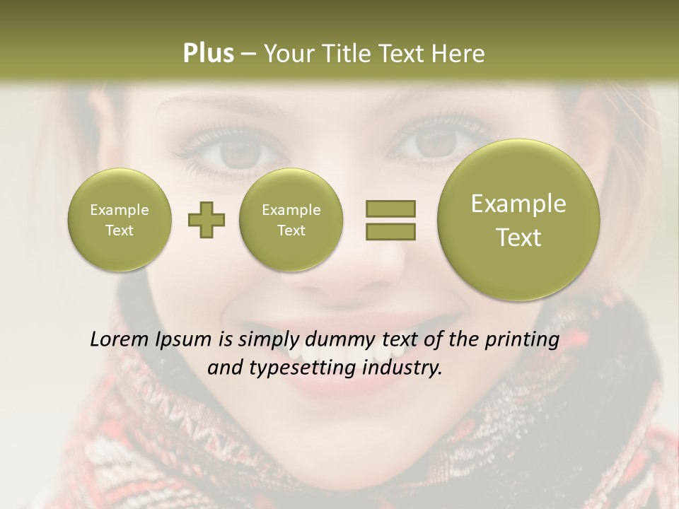 A Woman Smiling With A Scarf Around Her Neck PowerPoint Template