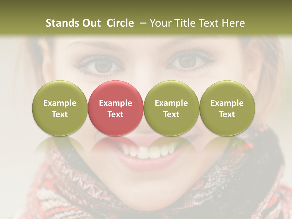 A Woman Smiling With A Scarf Around Her Neck PowerPoint Template