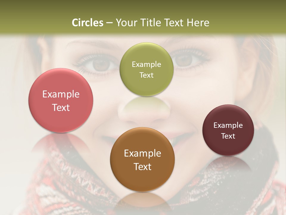 A Woman Smiling With A Scarf Around Her Neck PowerPoint Template