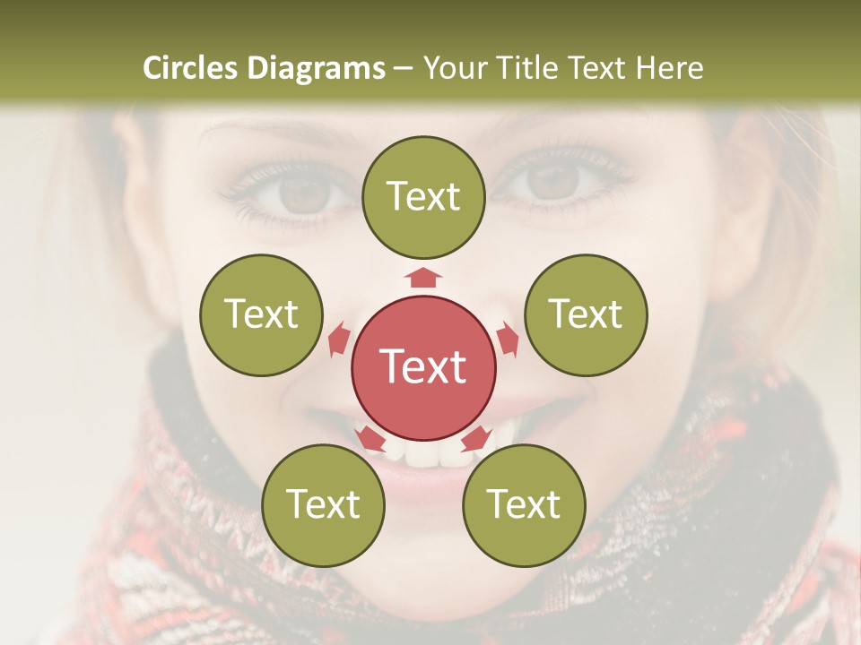 A Woman Smiling With A Scarf Around Her Neck PowerPoint Template