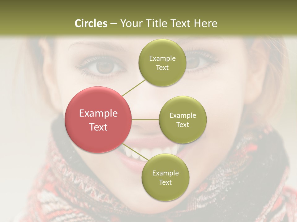 A Woman Smiling With A Scarf Around Her Neck PowerPoint Template