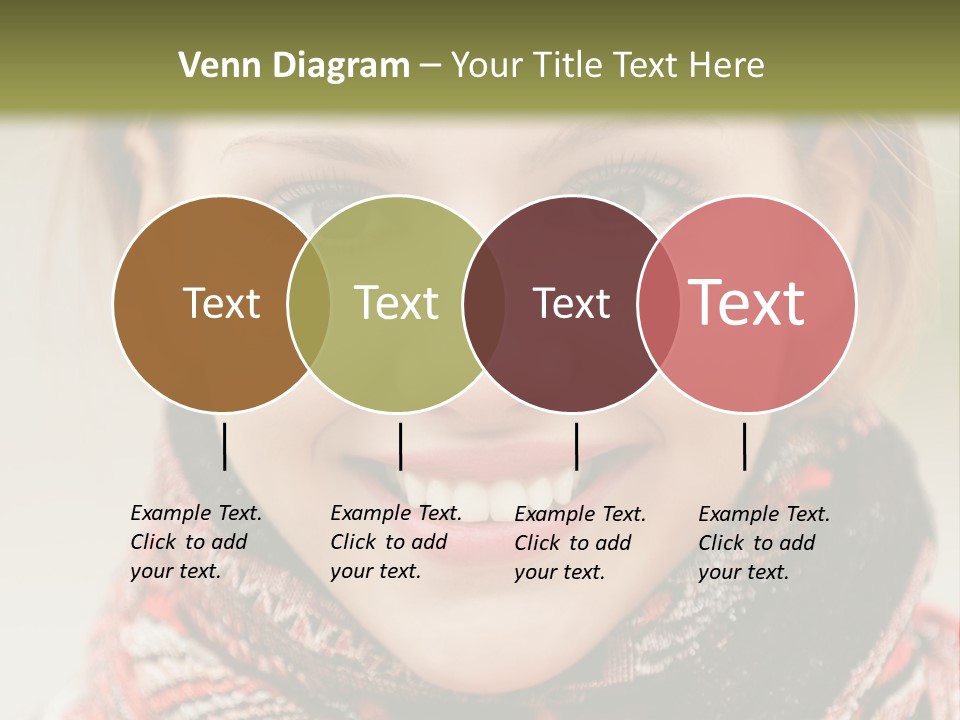 A Woman Smiling With A Scarf Around Her Neck PowerPoint Template