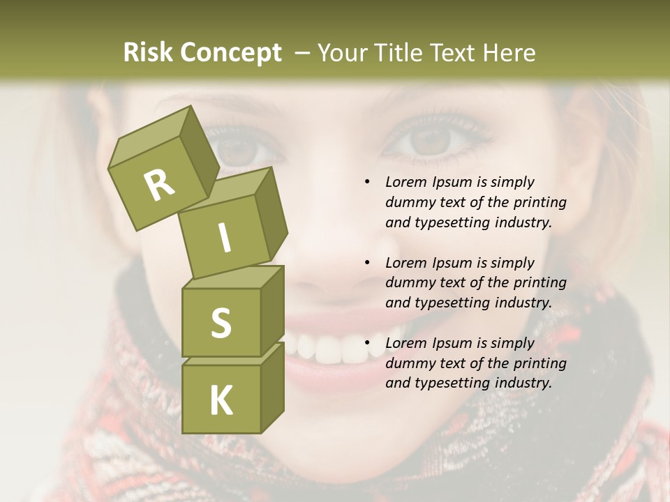 A Woman Smiling With A Scarf Around Her Neck PowerPoint Template