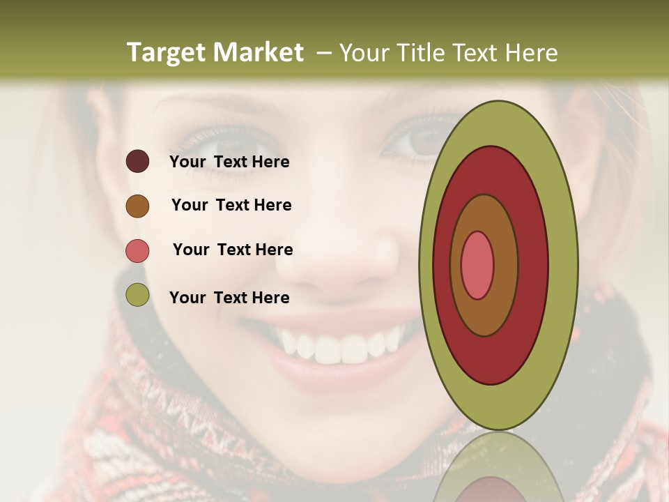 A Woman Smiling With A Scarf Around Her Neck PowerPoint Template