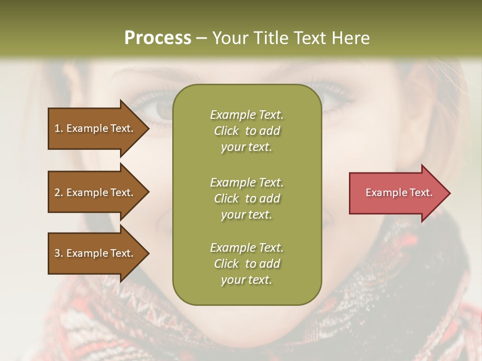 A Woman Smiling With A Scarf Around Her Neck PowerPoint Template