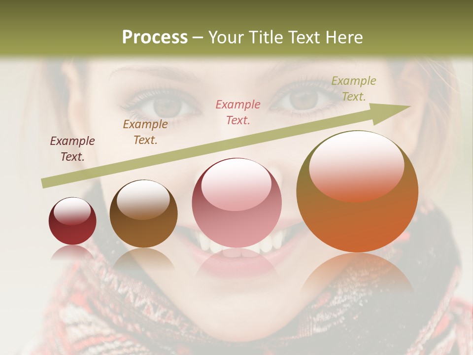 A Woman Smiling With A Scarf Around Her Neck PowerPoint Template