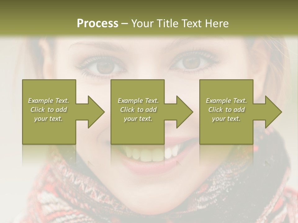 A Woman Smiling With A Scarf Around Her Neck PowerPoint Template