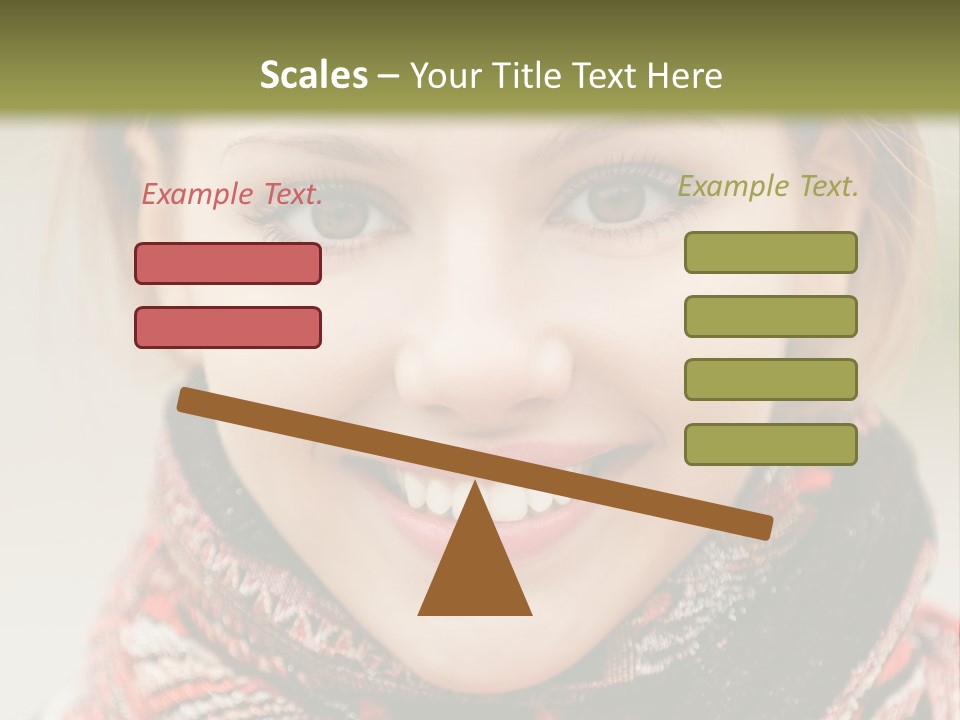A Woman Smiling With A Scarf Around Her Neck PowerPoint Template