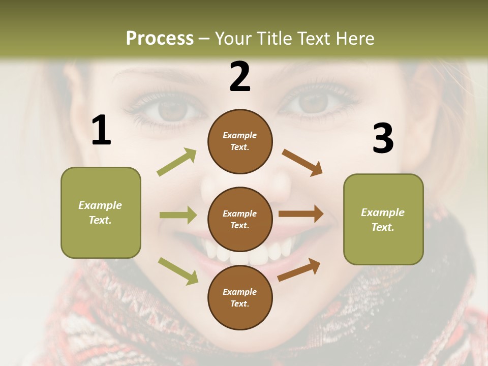 A Woman Smiling With A Scarf Around Her Neck PowerPoint Template