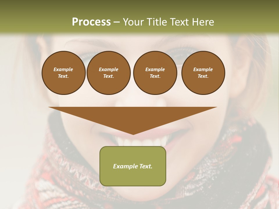 A Woman Smiling With A Scarf Around Her Neck PowerPoint Template