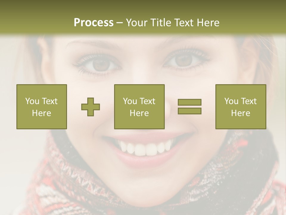 A Woman Smiling With A Scarf Around Her Neck PowerPoint Template