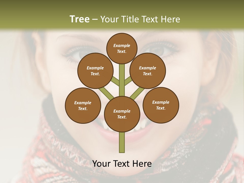 A Woman Smiling With A Scarf Around Her Neck PowerPoint Template