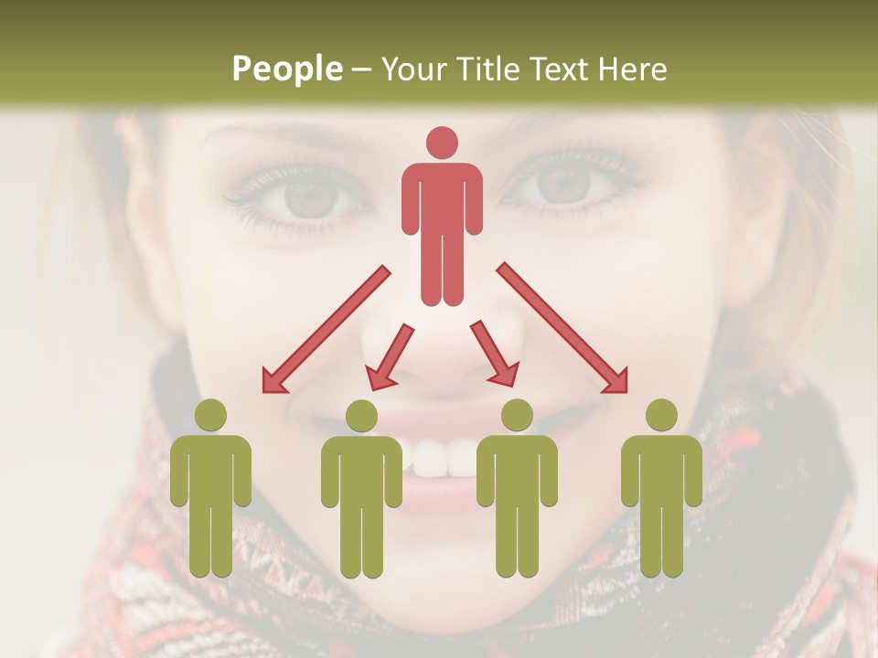 A Woman Smiling With A Scarf Around Her Neck PowerPoint Template