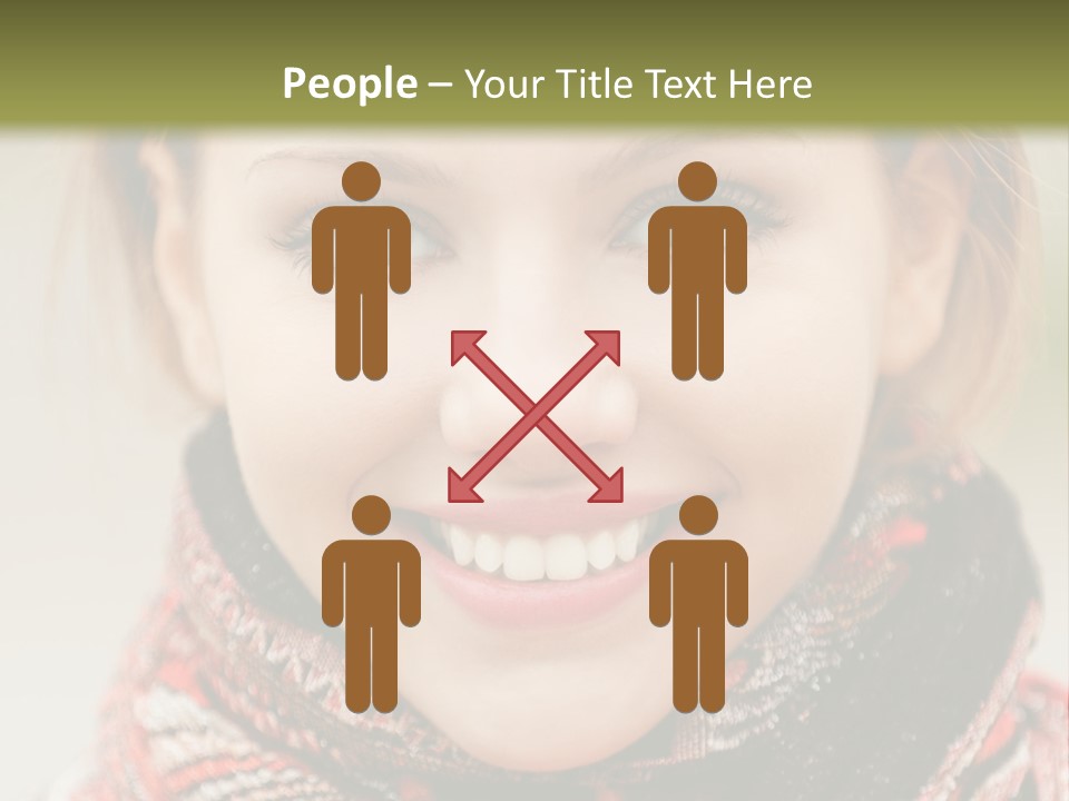 A Woman Smiling With A Scarf Around Her Neck PowerPoint Template