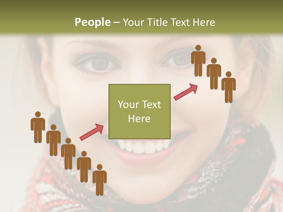 A Woman Smiling With A Scarf Around Her Neck PowerPoint Template