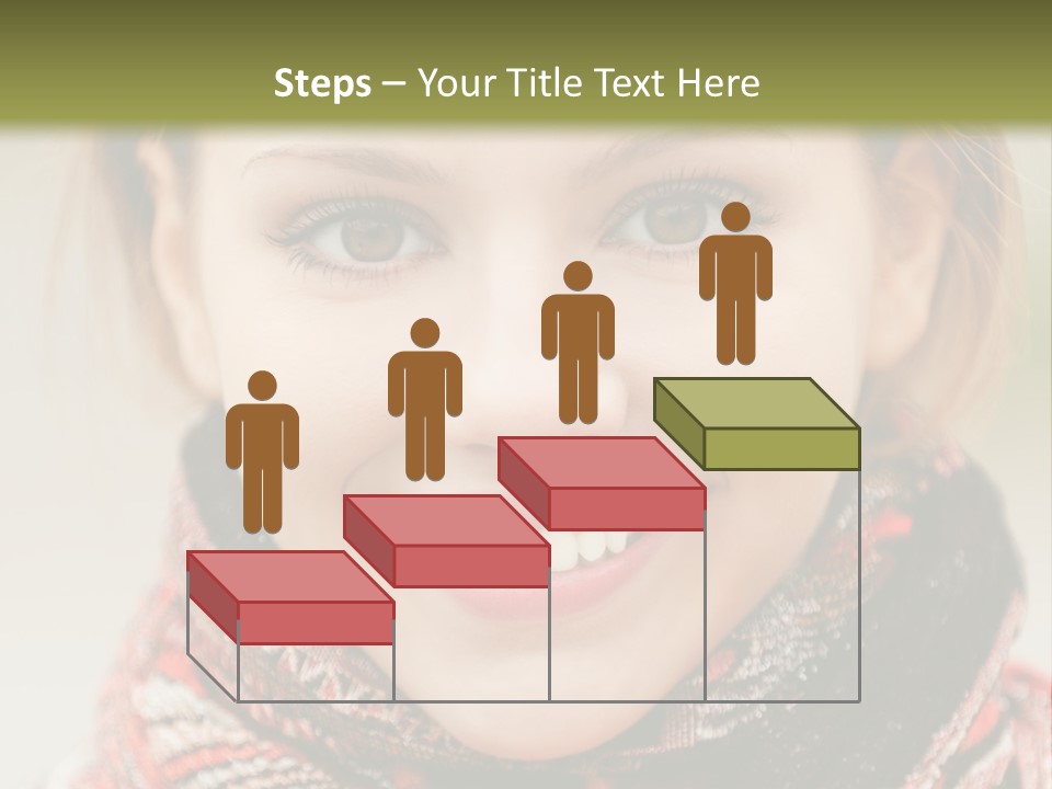 A Woman Smiling With A Scarf Around Her Neck PowerPoint Template