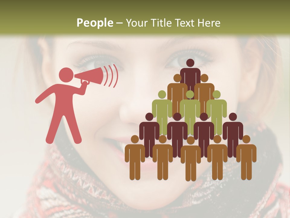 A Woman Smiling With A Scarf Around Her Neck PowerPoint Template