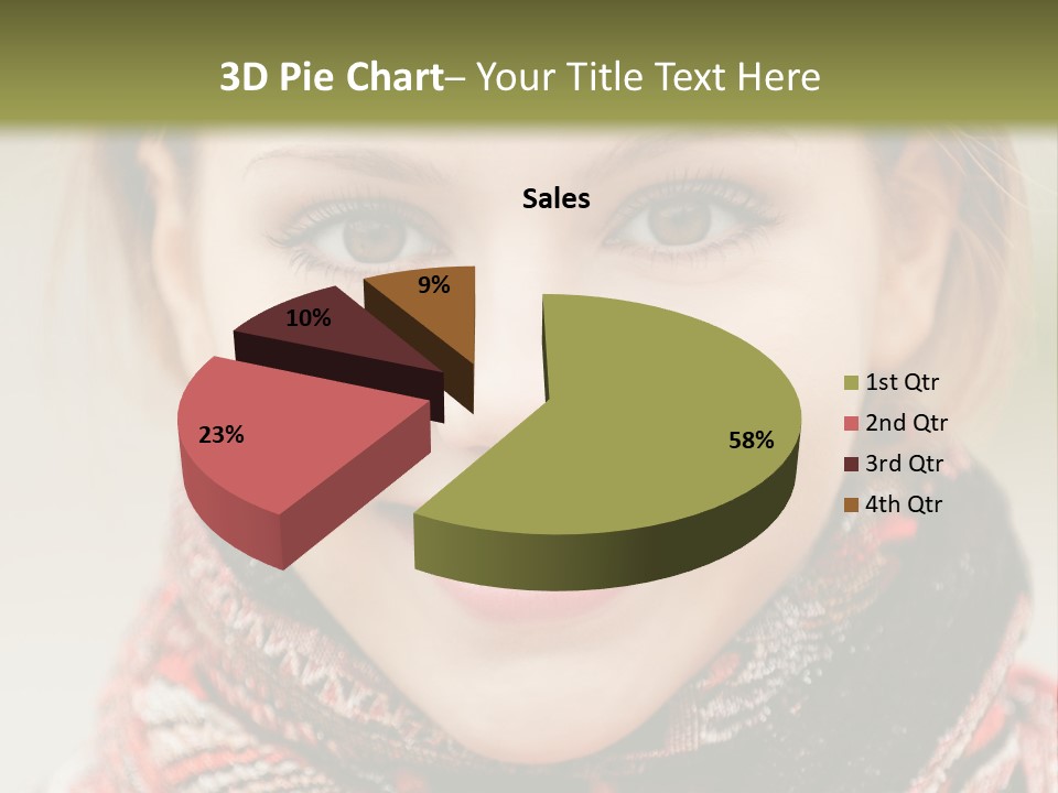 A Woman Smiling With A Scarf Around Her Neck PowerPoint Template