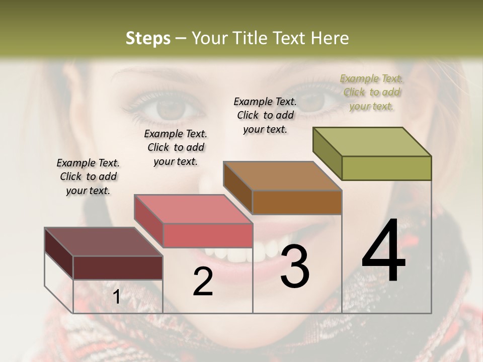 A Woman Smiling With A Scarf Around Her Neck PowerPoint Template