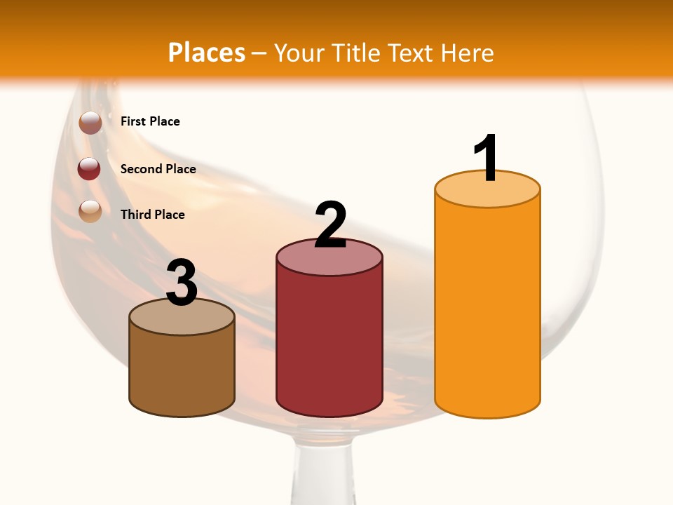 A Glass Of Whiskey On A White And Orange Background PowerPoint Template