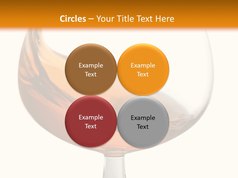 A Glass Of Whiskey On A White And Orange Background PowerPoint Template