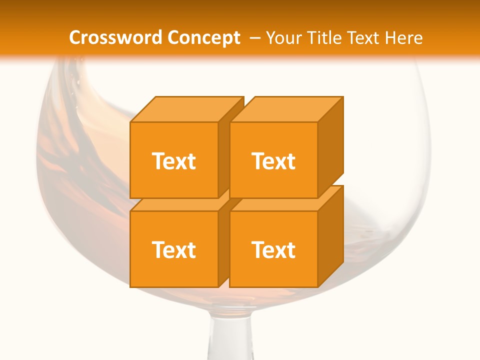 A Glass Of Whiskey On A White And Orange Background PowerPoint Template