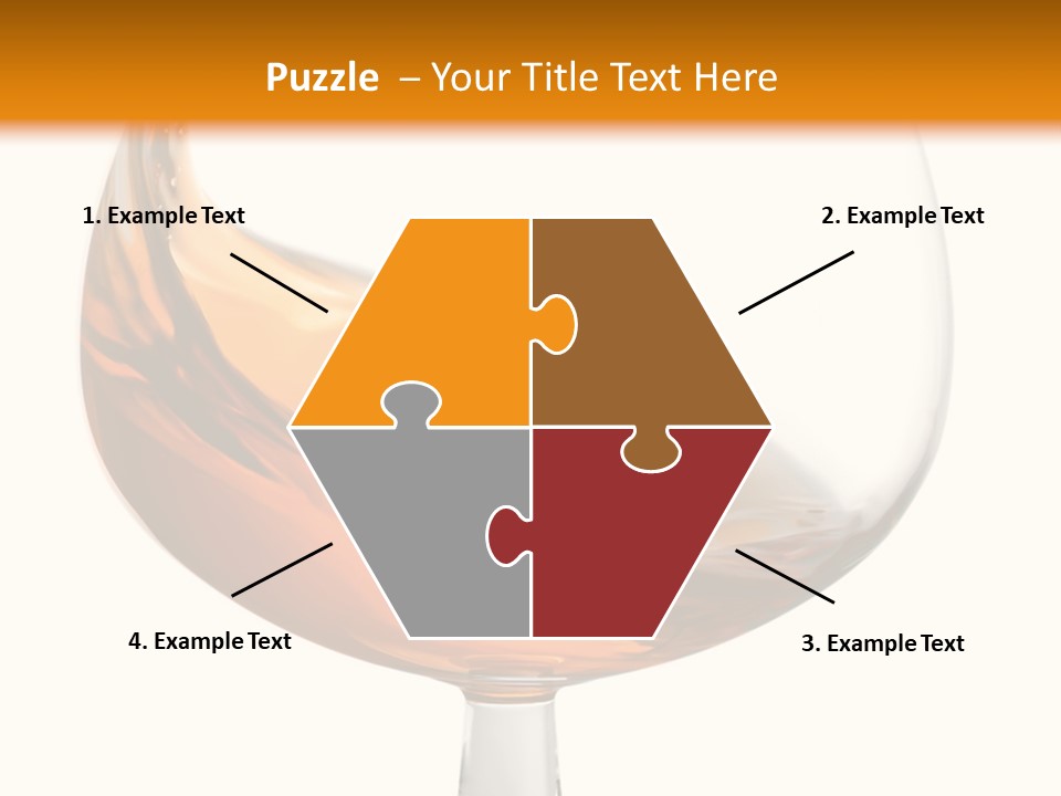 A Glass Of Whiskey On A White And Orange Background PowerPoint Template