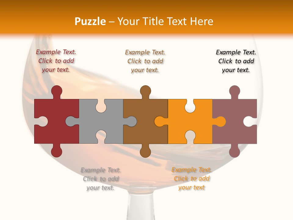 A Glass Of Whiskey On A White And Orange Background PowerPoint Template